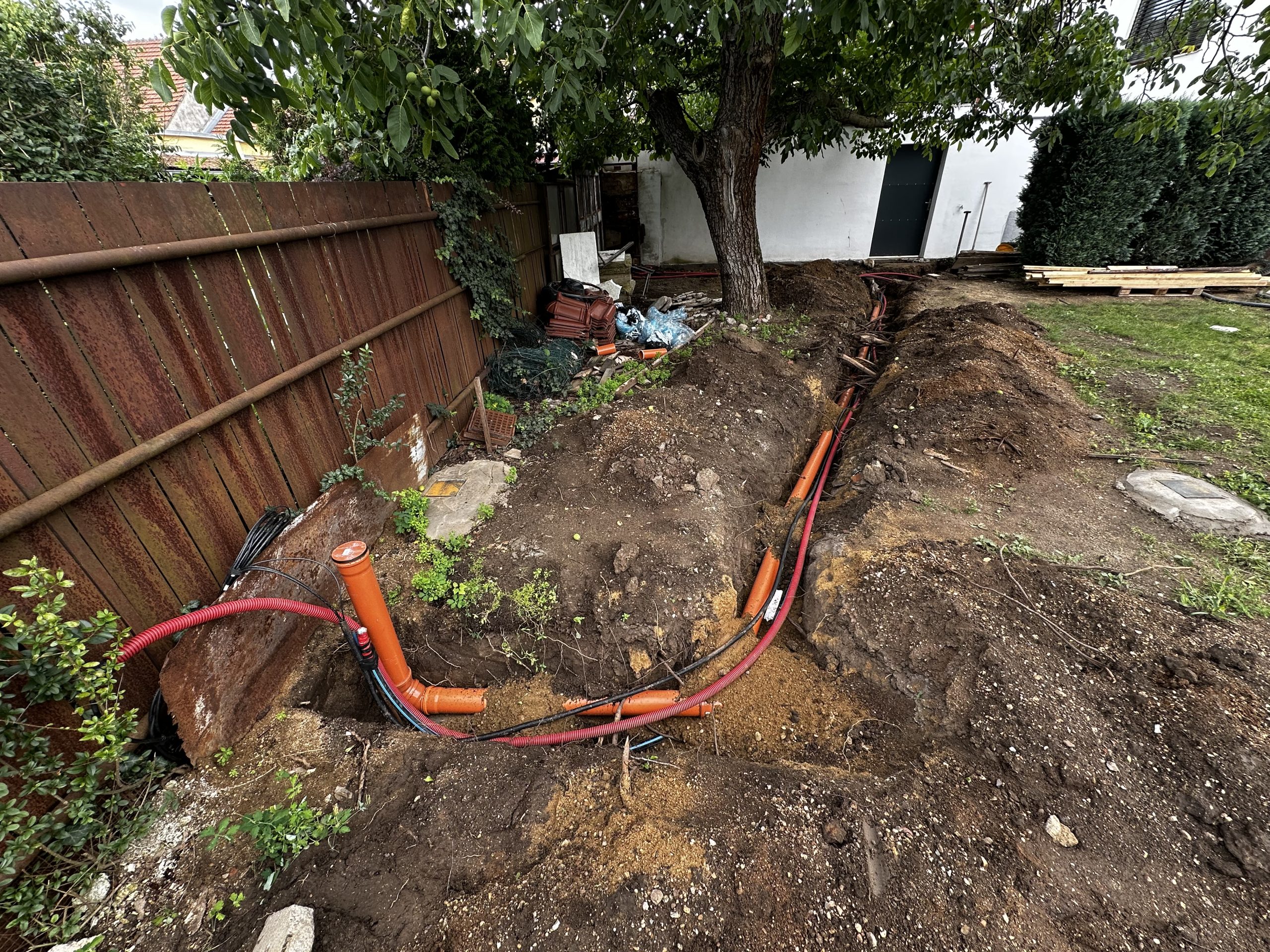 Příprava elektroinstalace pro zahradní domek