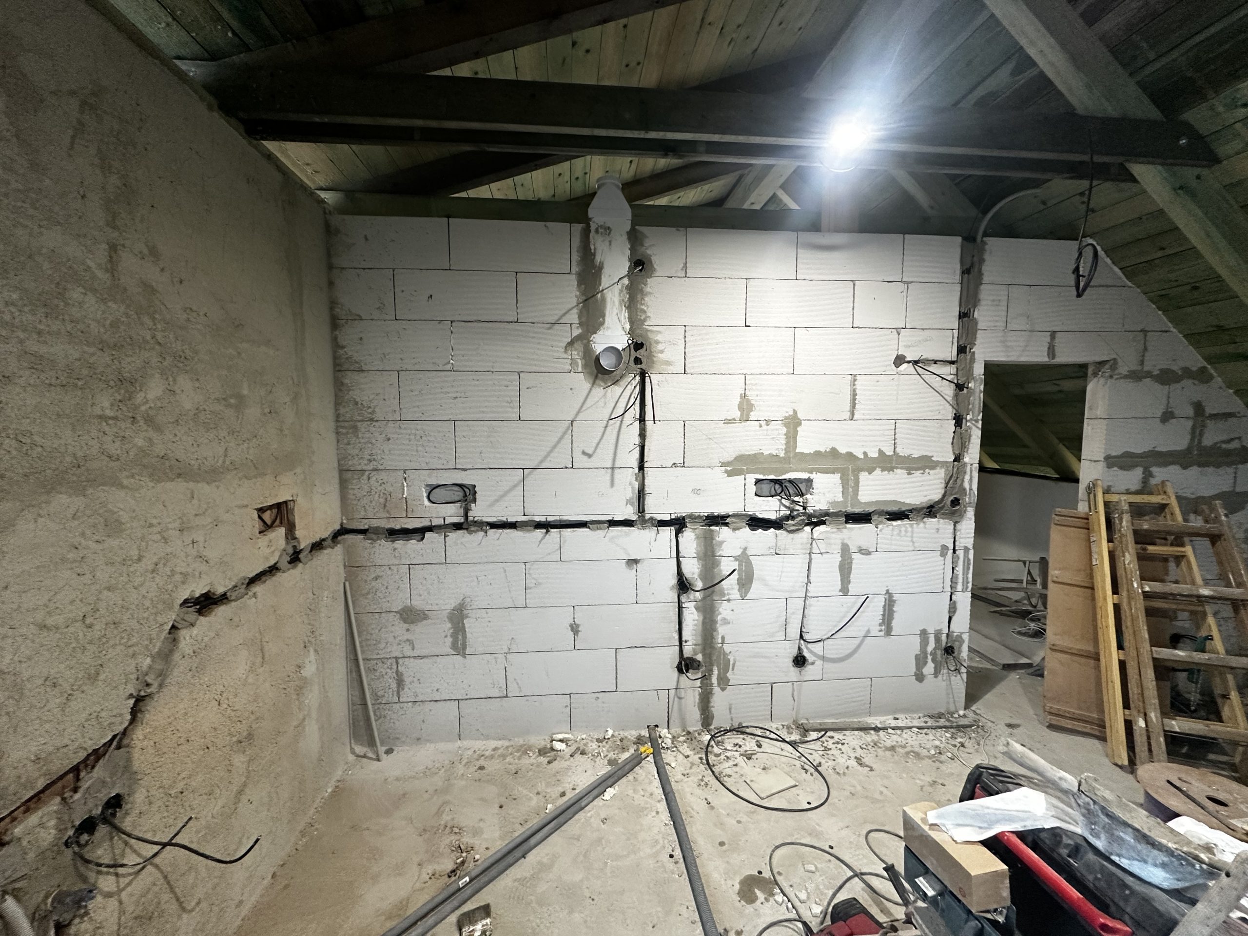 Příprava elektroinstalace pro kuchyň